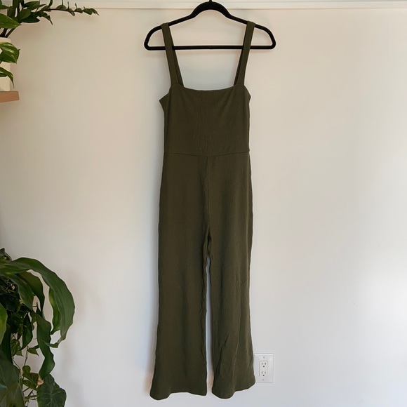 Reformation Pants - Olive green ribbed jumpsuit from reformation